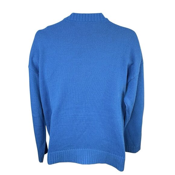 Nirvana Kurt Cobain Grunge Smiley Face Heart Eyes Sweater Blue Men’s S Unisex - Picture 4 of 13